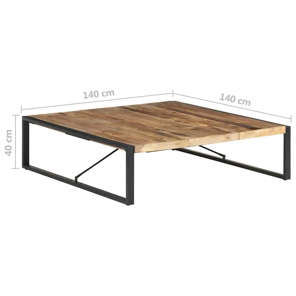 Industrial Style Solid Wood Coffee Table 140x140x40cm