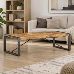Industrial Style Brown Coffee Table 140x70x40cm