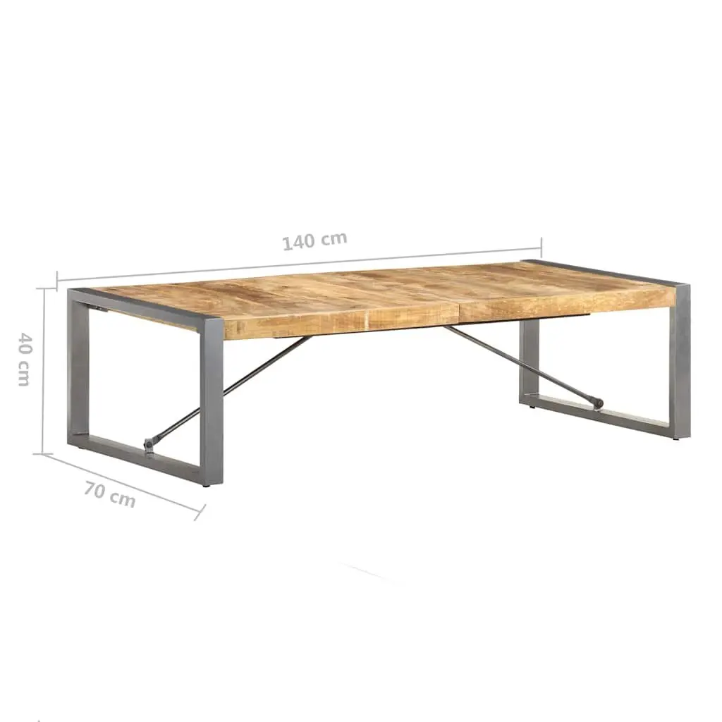 Industrial Style Brown Coffee Table 140x70x40cm