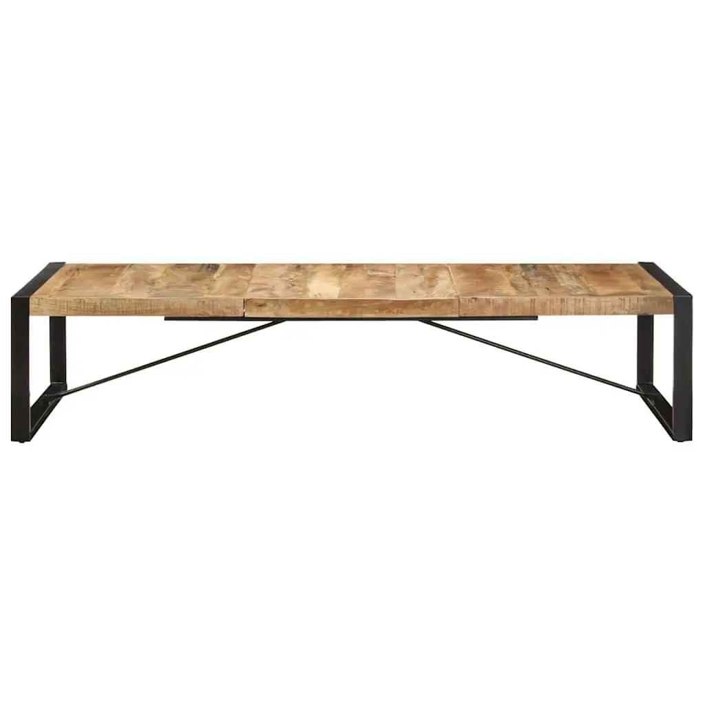 Solid Mango Wood Industrial Coffee Table 180x90x40 cm