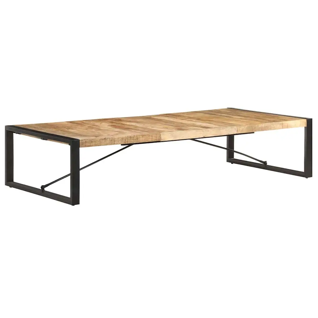 Solid Mango Wood Industrial Coffee Table 180x90x40 cm