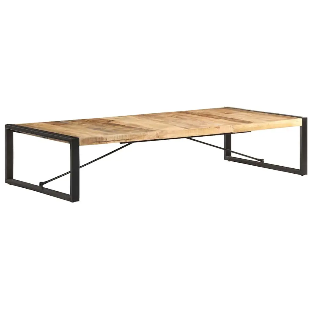 Solid Mango Wood Industrial Coffee Table 180x90x40 cm
