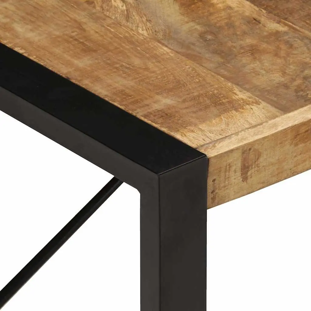 Solid Mango Wood Industrial Coffee Table 180x90x40 cm