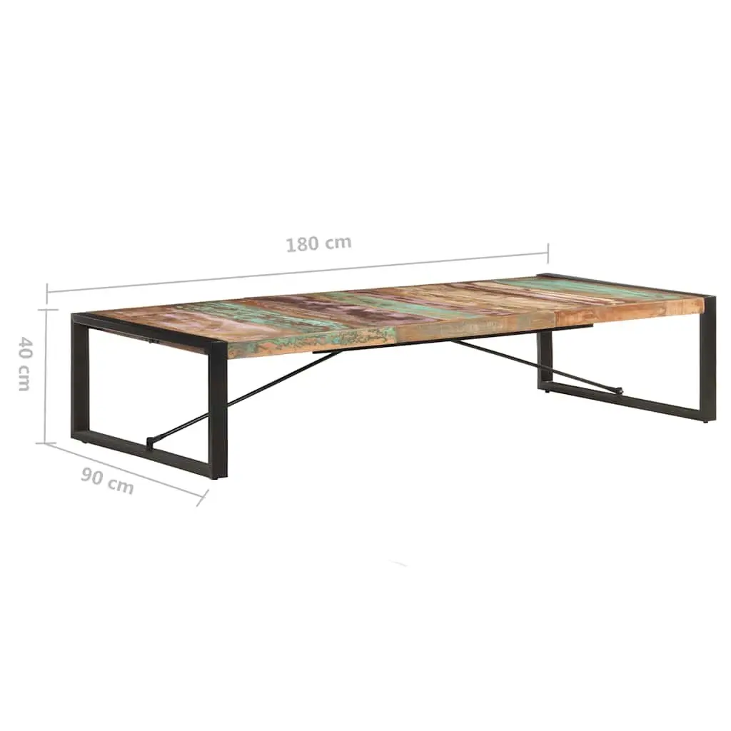Solid Reclaimed Wood Coffee Table 180x90x40 cm Industrial Style