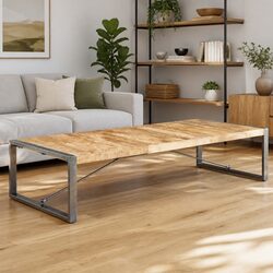 Industrial Coffee Table 180x90x40 cm - Sturdy Design