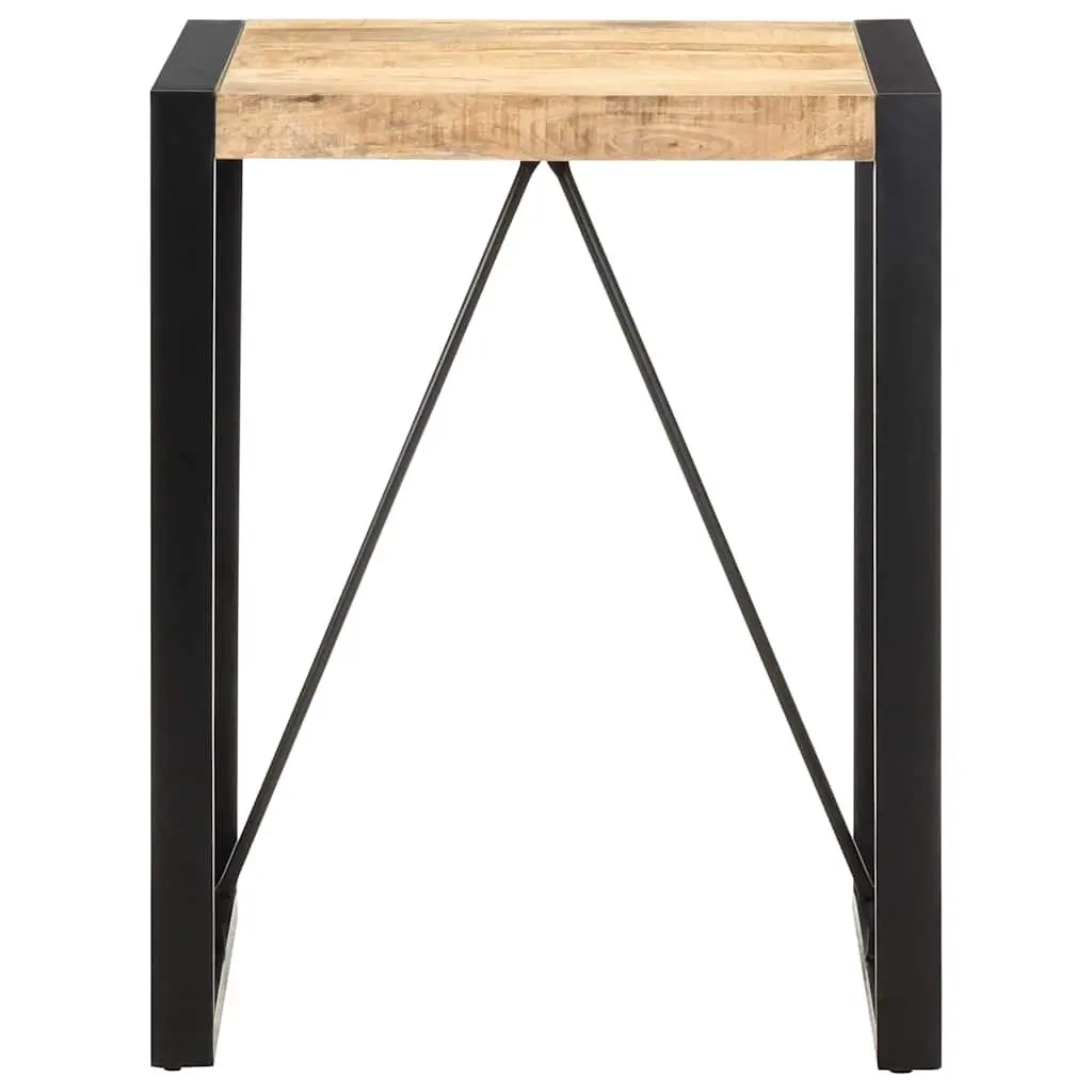 Solid Mango Wood Dining Table 60x60x75 cm Black