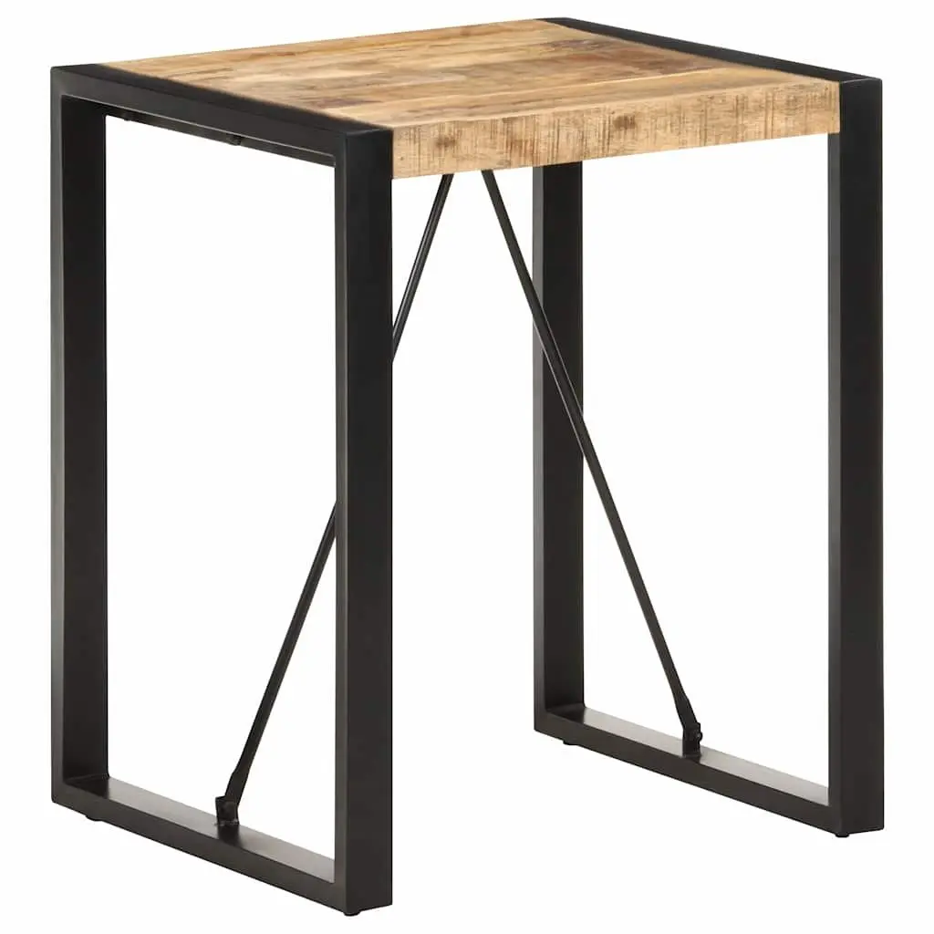 Solid Mango Wood Dining Table 60x60x75 cm Black