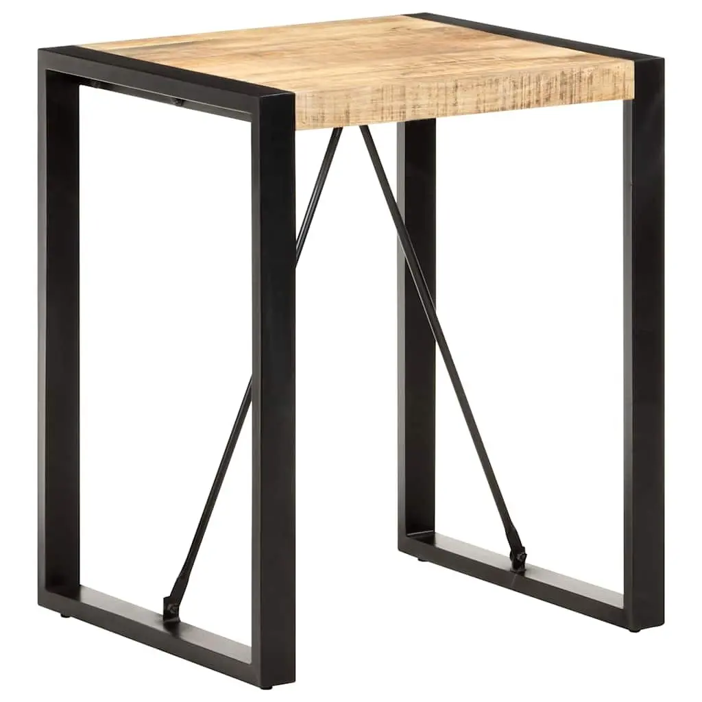 Solid Mango Wood Dining Table 60x60x75 cm Black