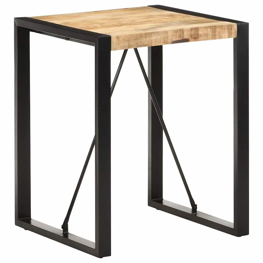Solid Mango Wood Dining Table 60x60x75 cm Black