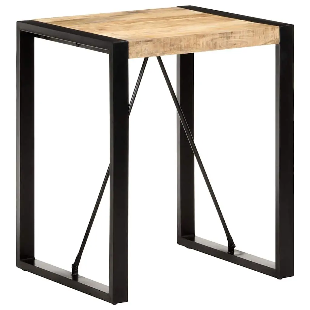 Solid Mango Wood Dining Table 60x60x75 cm Black