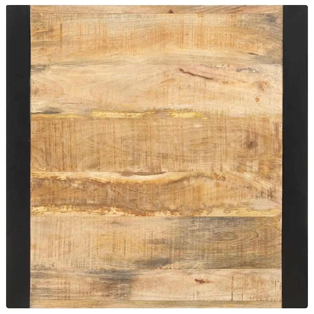 Solid Mango Wood Dining Table 60x60x75 cm Black