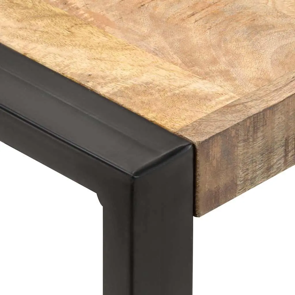 Solid Mango Wood Dining Table 60x60x75 cm Black