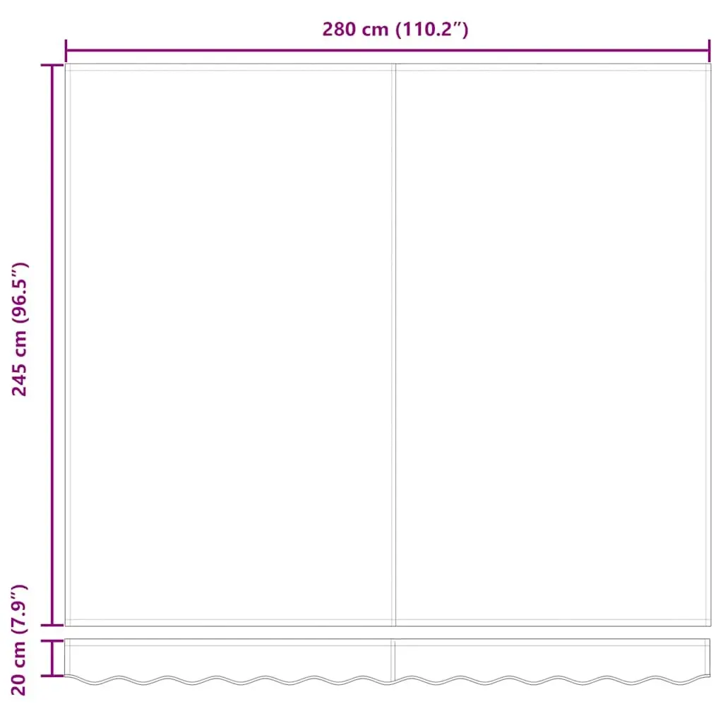 Manual Retractable Awning 300x250cm