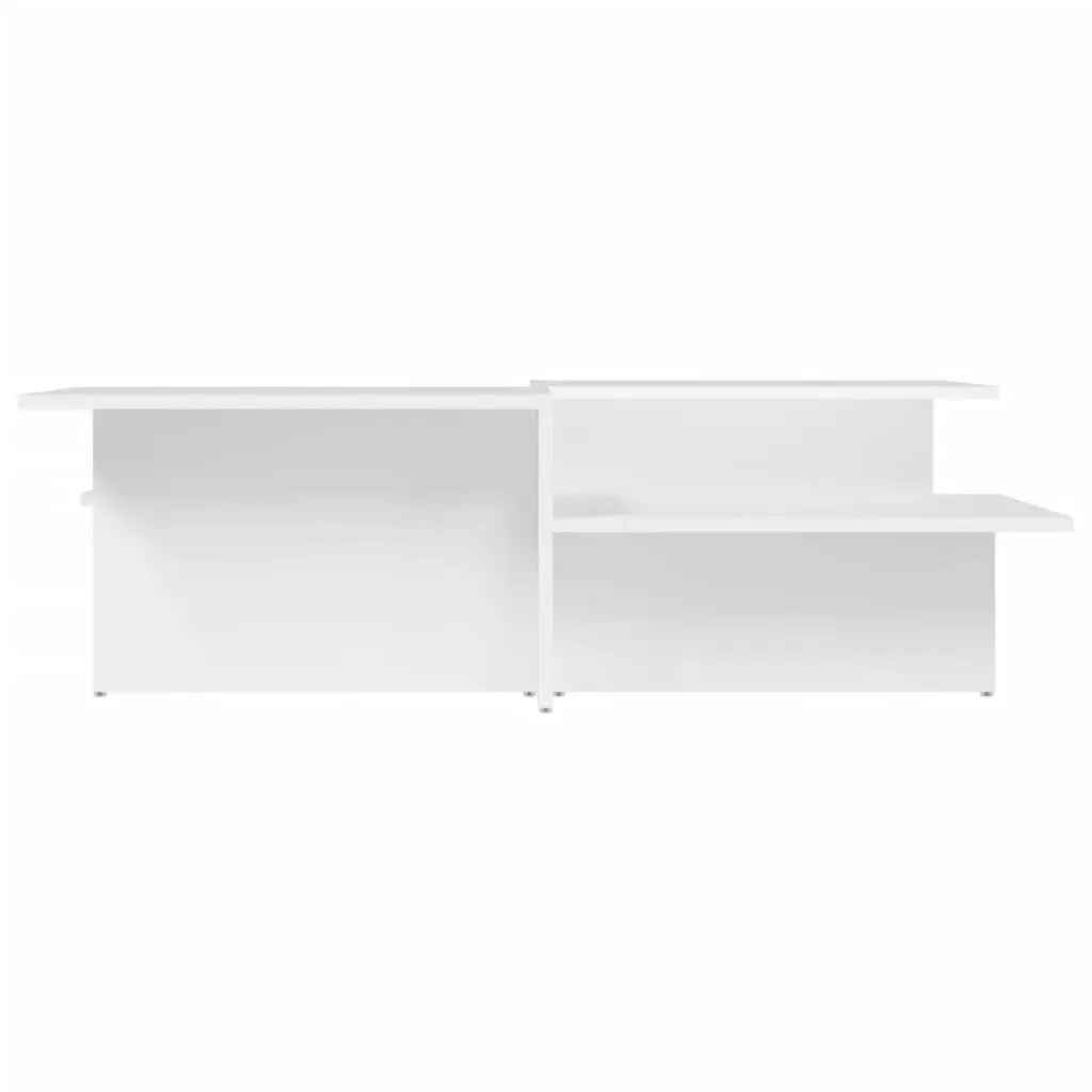 Coffee Table Set 2 Pieces White Engineered Wood Living Room Accent Furniture