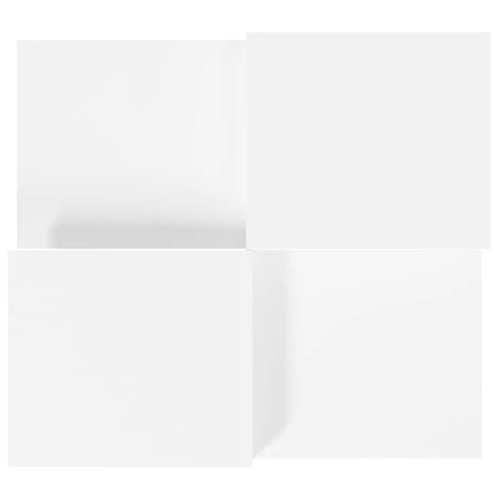 Coffee Table Set 2 Pieces White Engineered Wood Living Room Accent Furniture