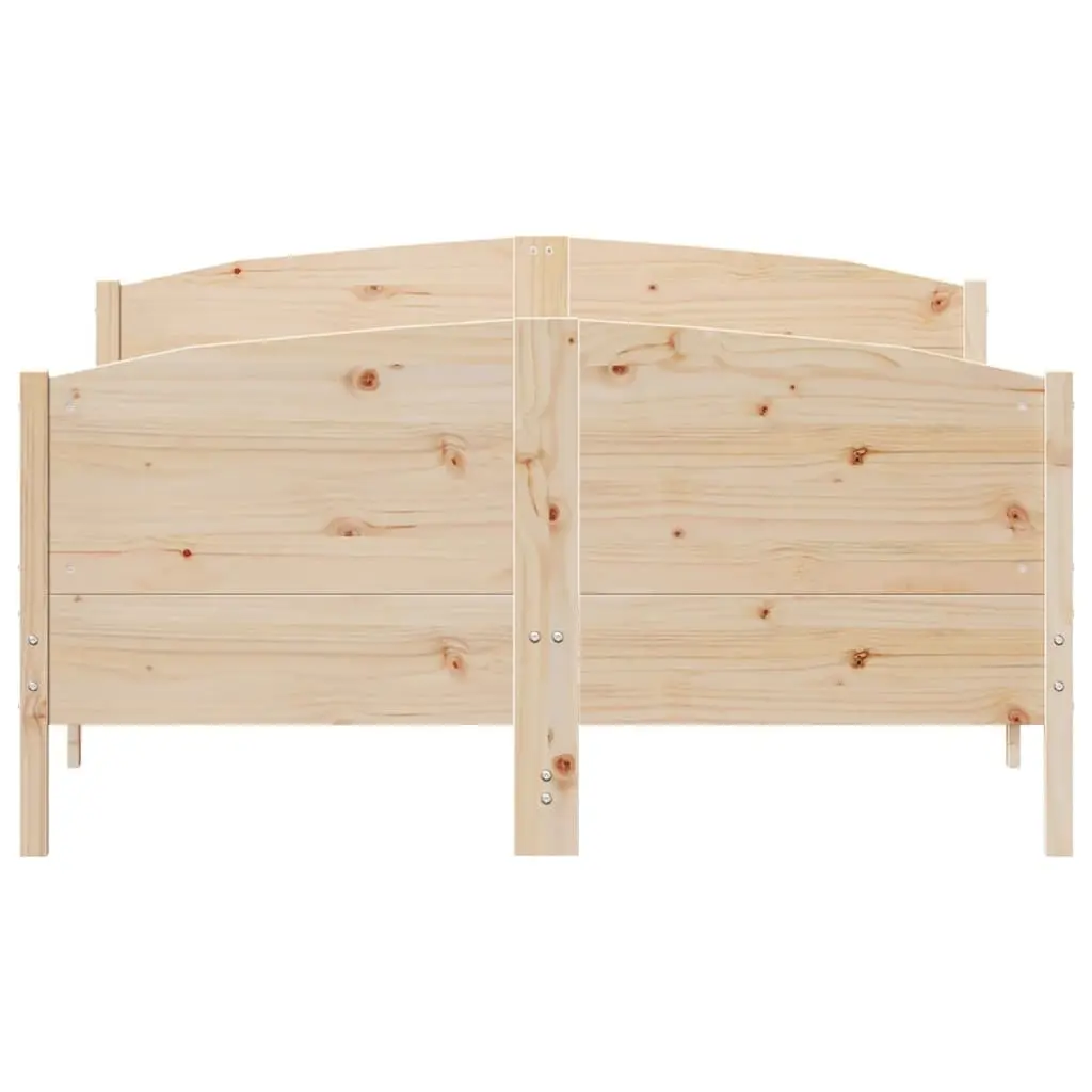 Solid Pine Bed Frame 150x200 cm for Durable Support