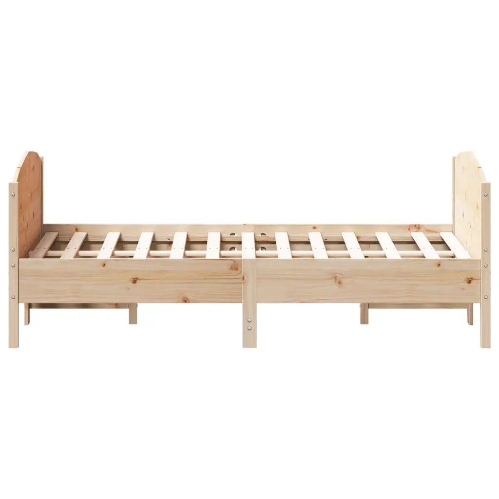 Solid Pine Bed Frame 150x200 cm for Durable Support