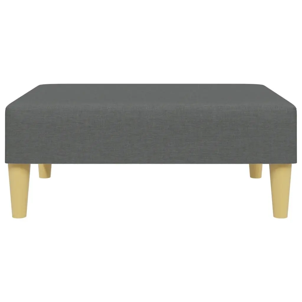 Adjustable Grey Velvet Sofa Bed with Pillows and Footstool