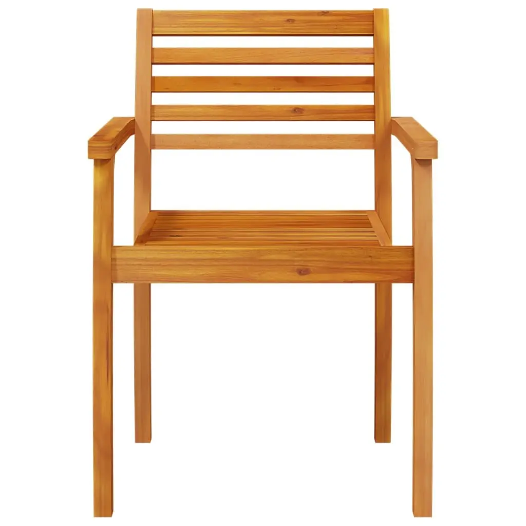 4-Piece Solid Wood Acacia Outdoor Garden Chair Set