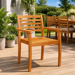 Premium Wooden Outdoor Chairs Set of 6 for Your Patio