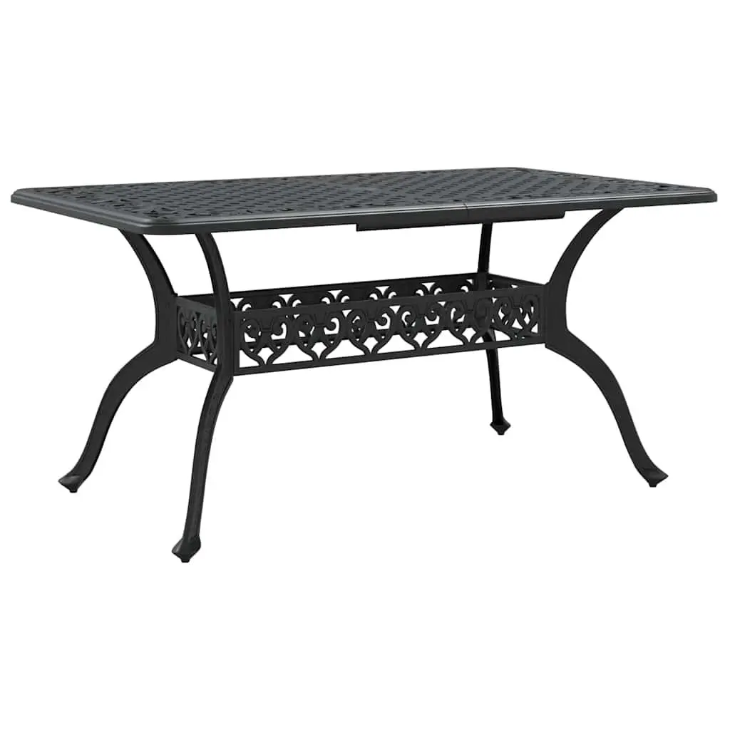 5 Piece Black Cast Aluminium Garden Dining Set
