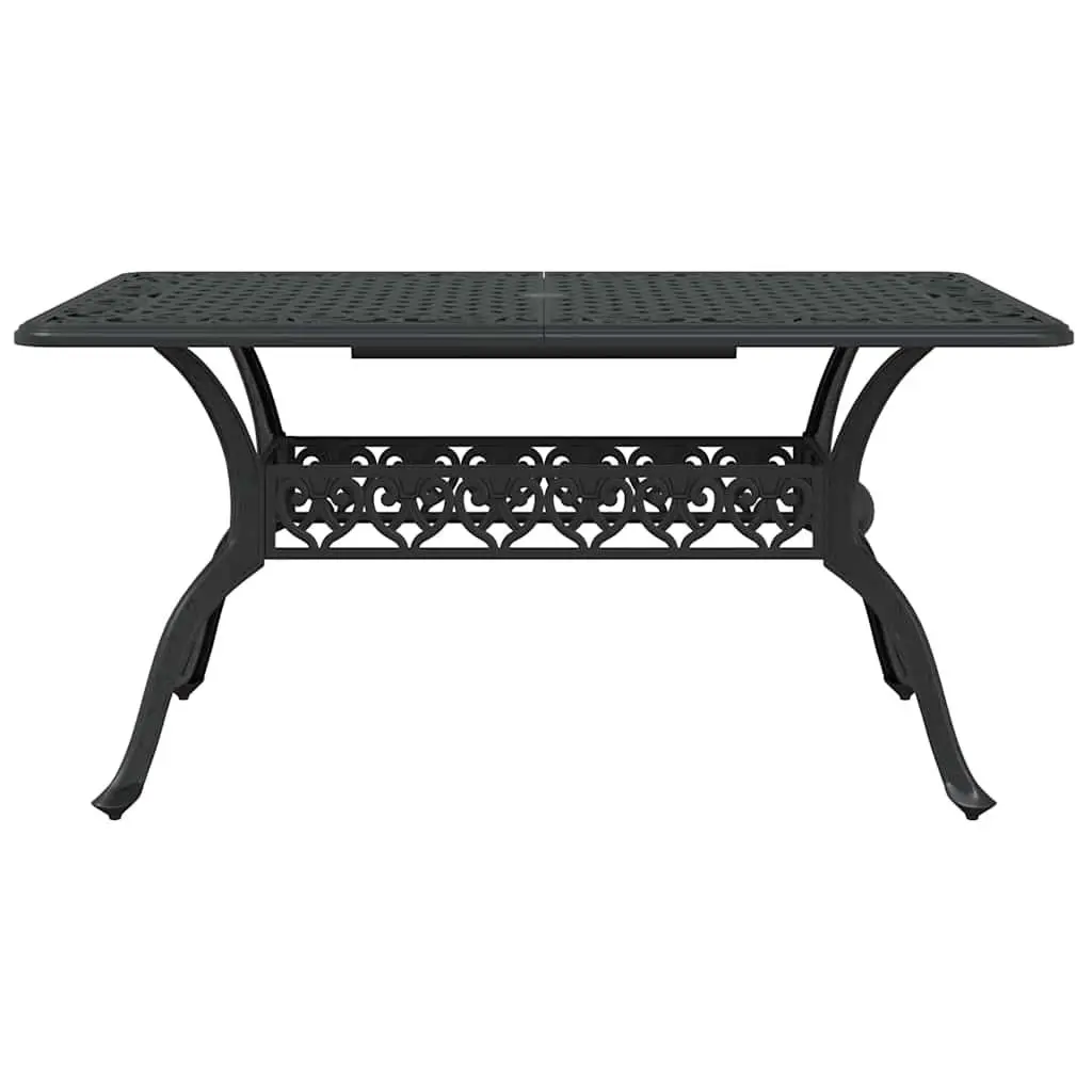 5 Piece Black Cast Aluminium Garden Dining Set