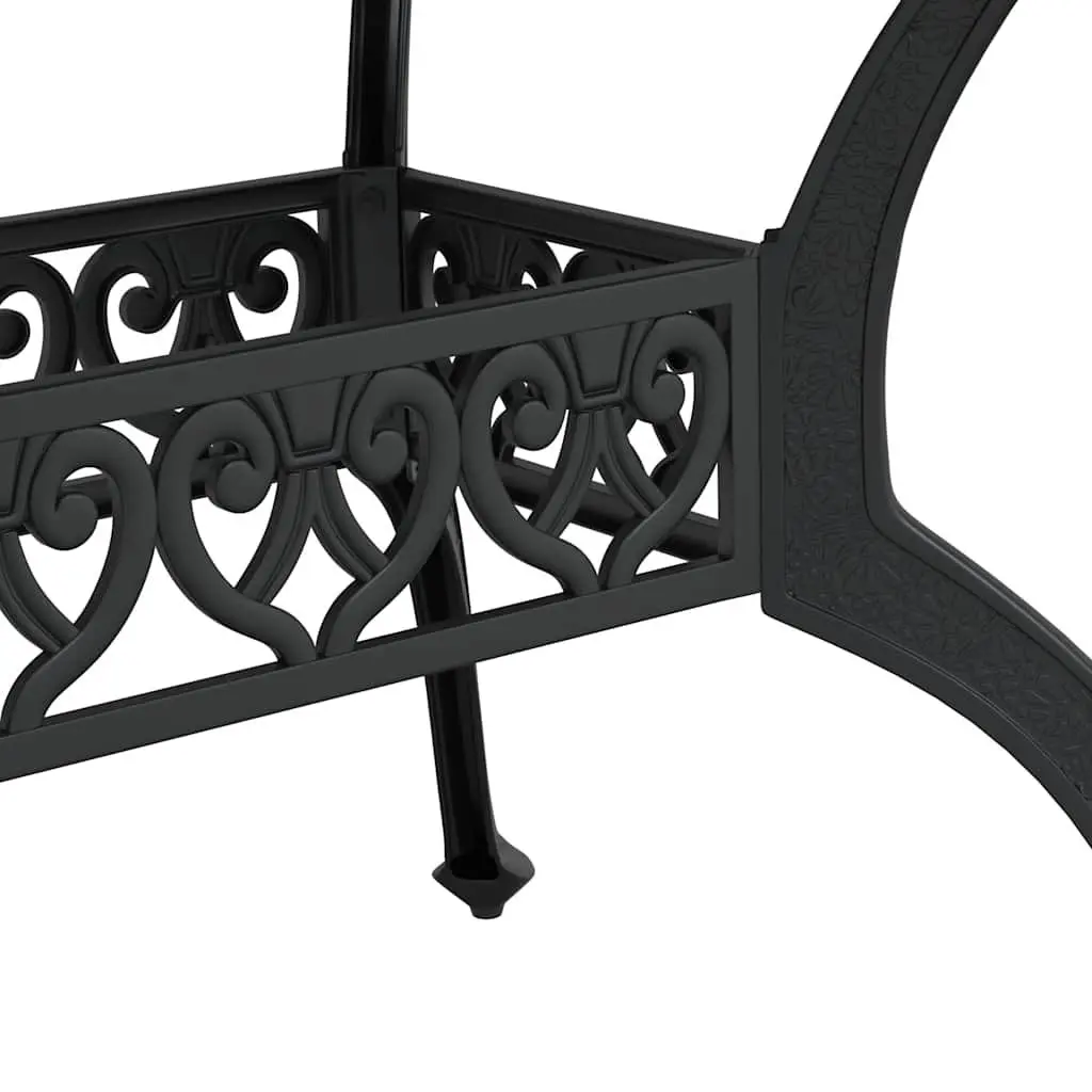 5 Piece Black Cast Aluminium Garden Dining Set