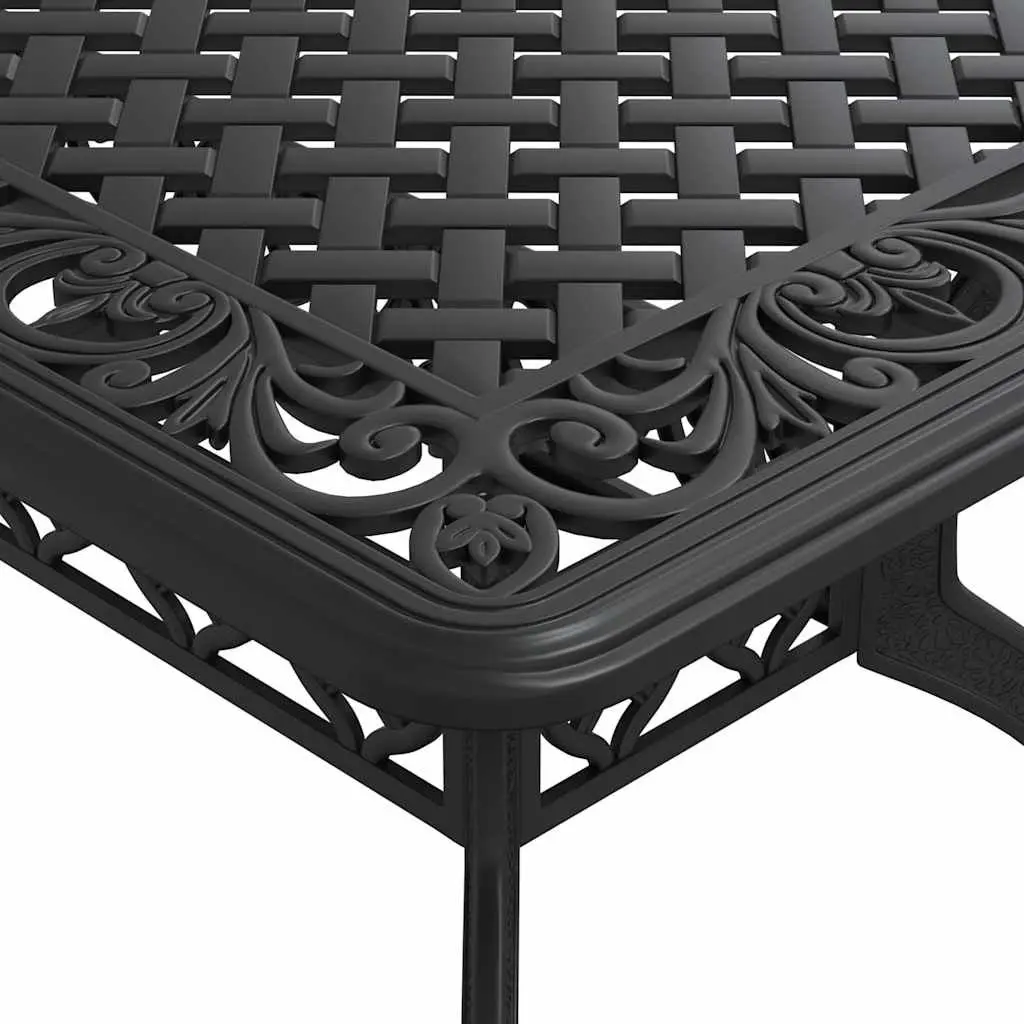 5 Piece Black Cast Aluminium Garden Dining Set