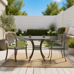 Sturdy 3-Piece Outdoor Bistro Set for Your Garden