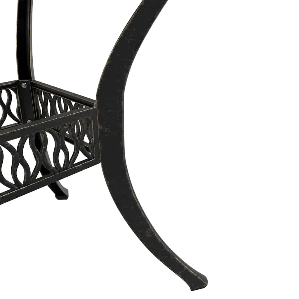 Bistro Set Cast Aluminium 3 Piece Outdoor Garden Patio Furniture Brown