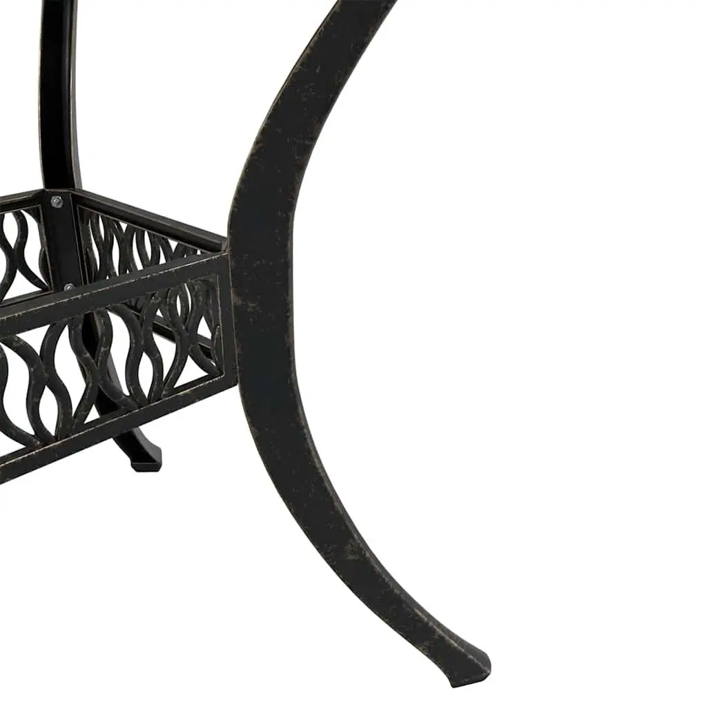 5-Piece Brown Cast Aluminium Garden Dining Set