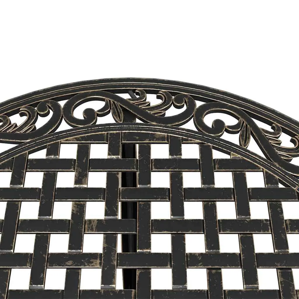5-Piece Brown Cast Aluminium Garden Dining Set