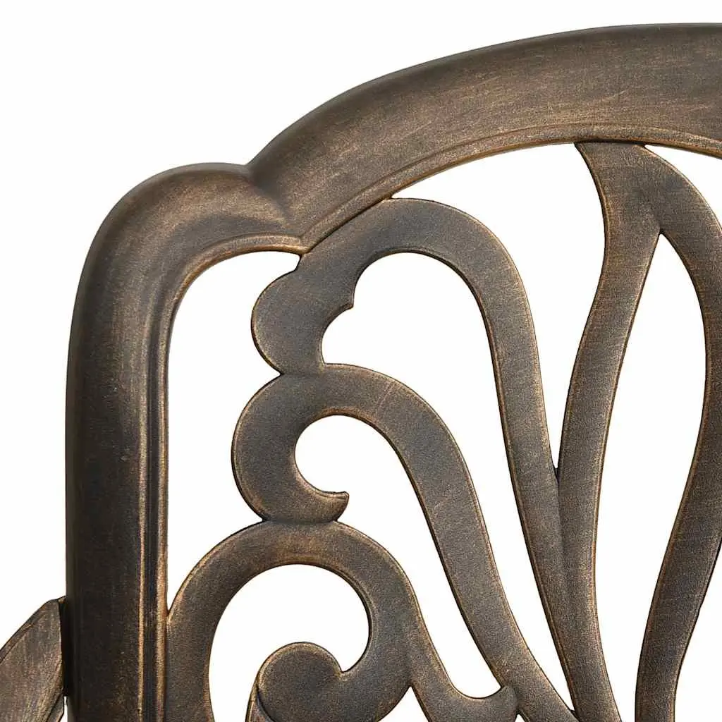 5-Piece Brown Cast Aluminium Garden Dining Set