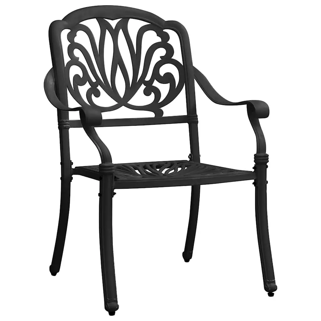 5-Piece Black Outdoor Dining Set for Garden