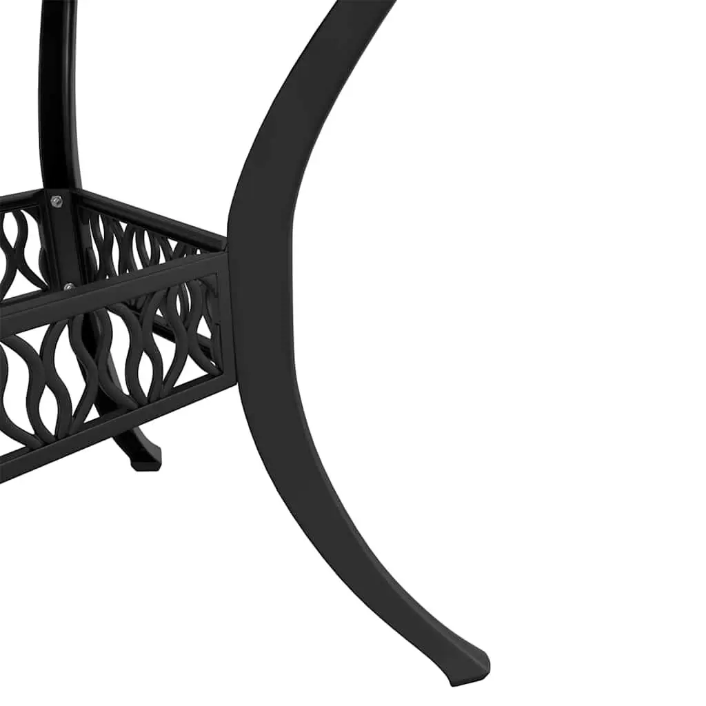 5-Piece Black Outdoor Dining Set for Garden