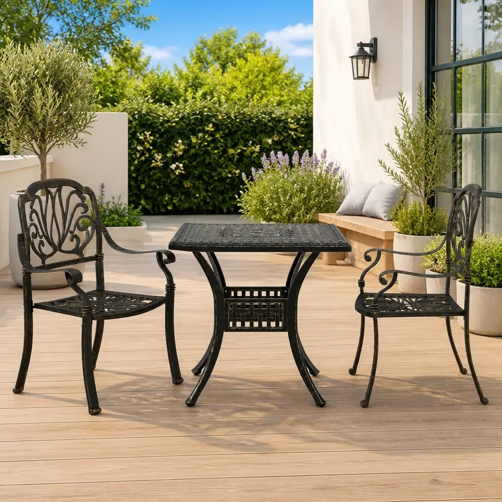 Brown Outdoor Bistro Set for Relaxing Gatherings