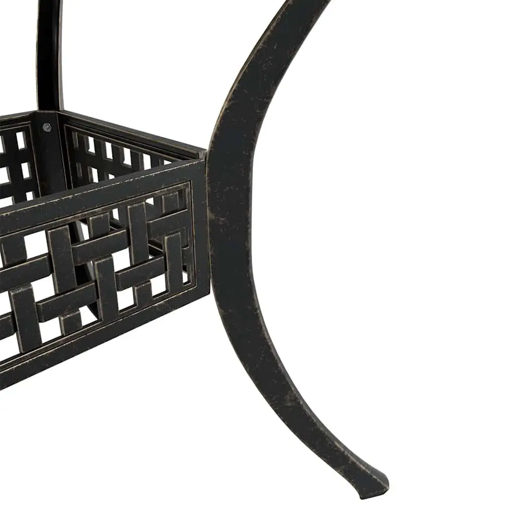 5 Piece Outdoor Garden Dining Set with Brown Finish