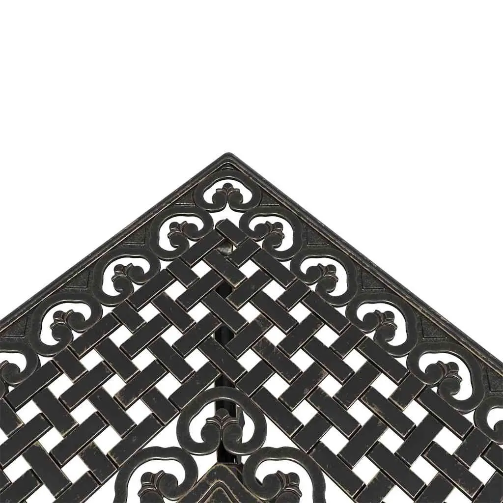 5 Piece Outdoor Garden Dining Set with Brown Finish