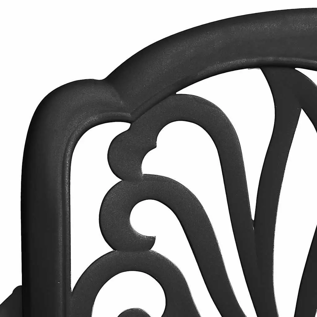 5-Piece Black Cast Aluminium Garden Dining Set