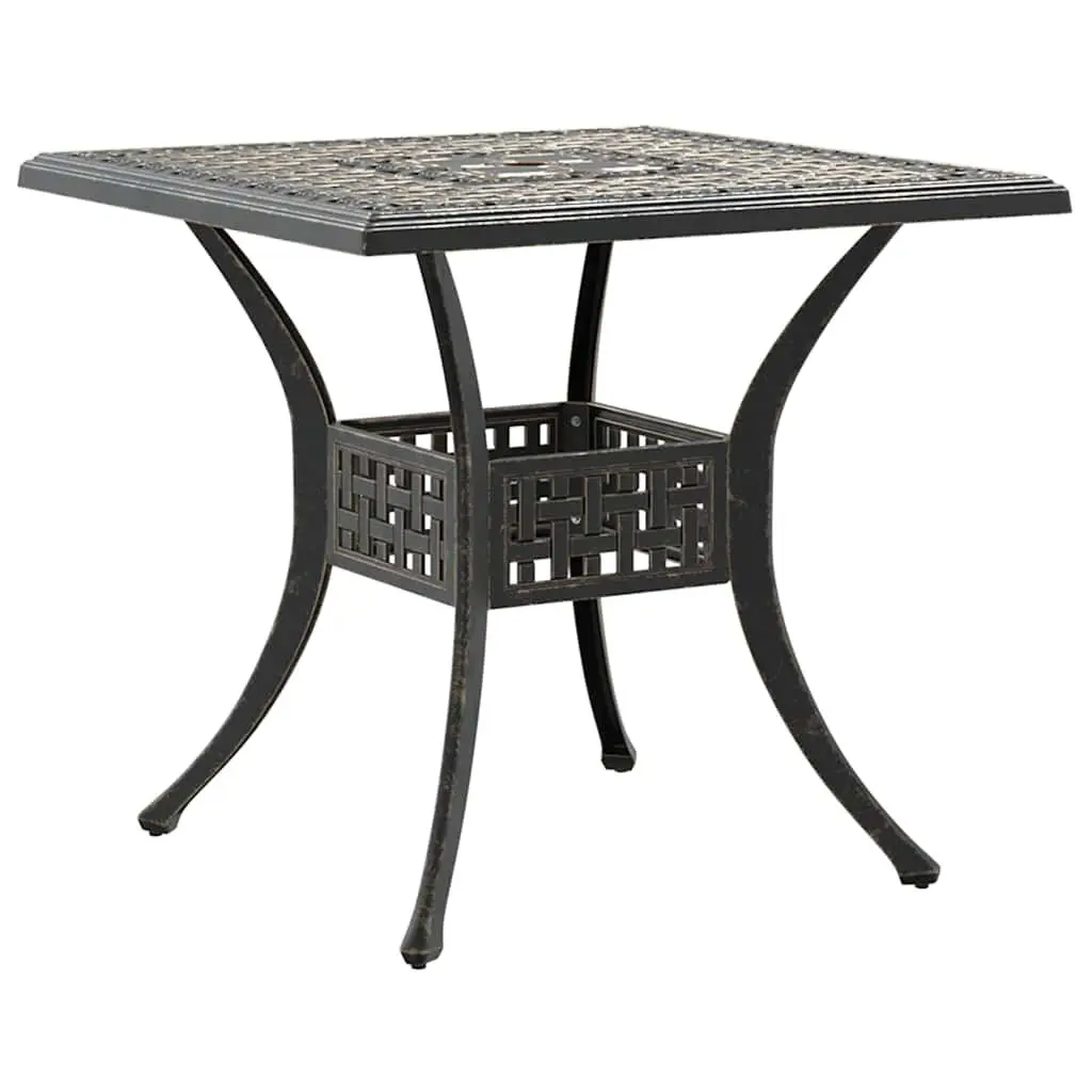 5-Piece Brown Cast Aluminium Garden Dining Set