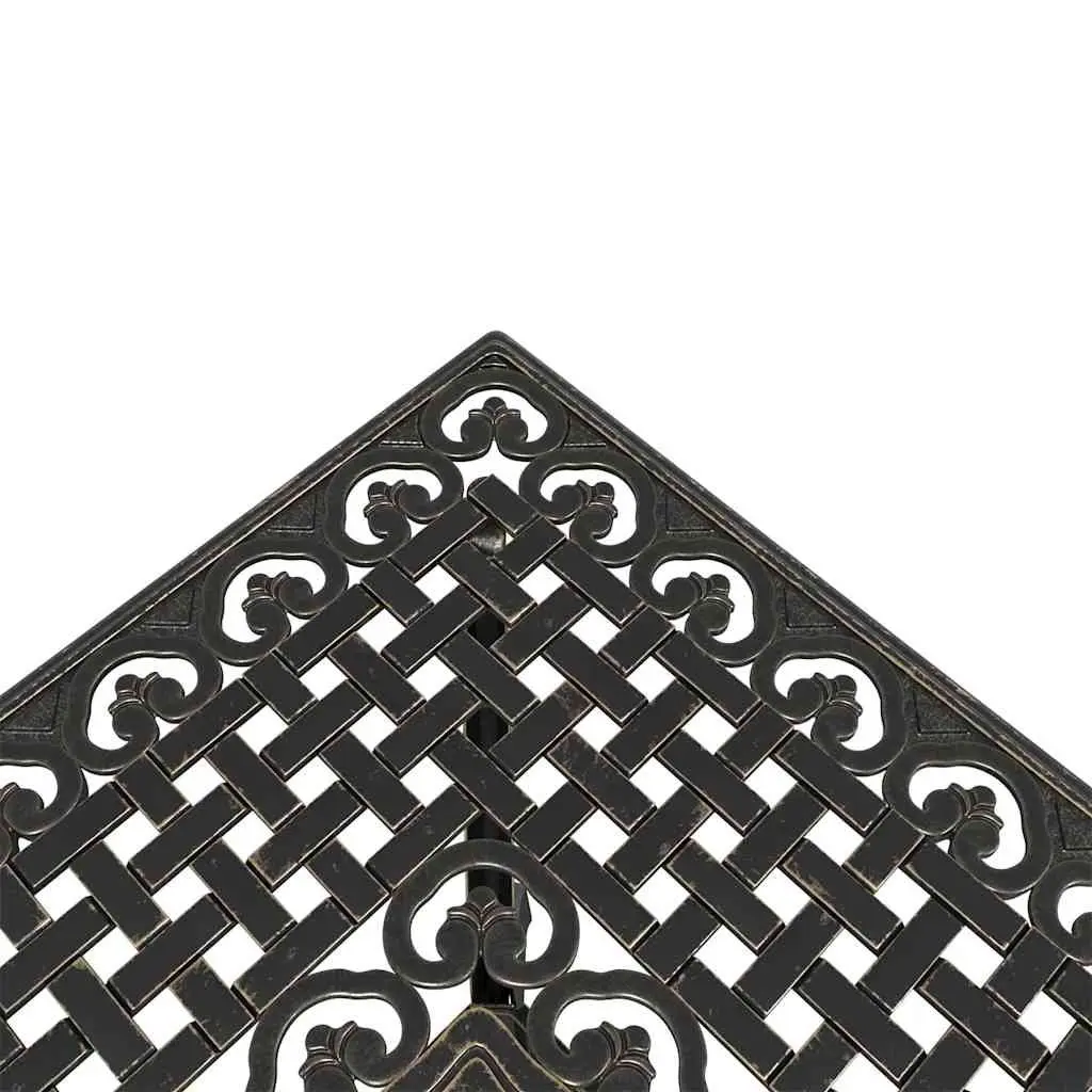 5-Piece Brown Cast Aluminium Garden Dining Set