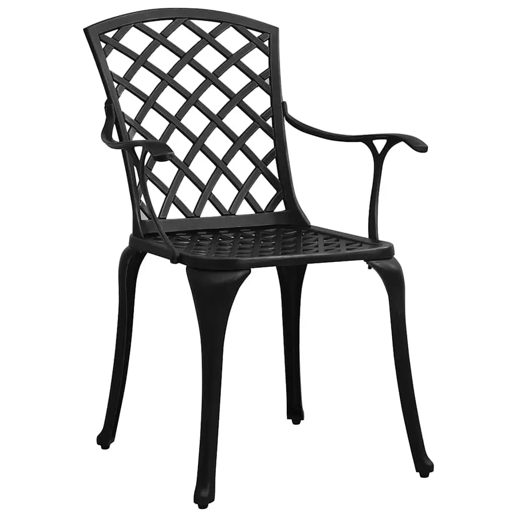 5 Piece Black Cast Aluminium Outdoor Dining Set