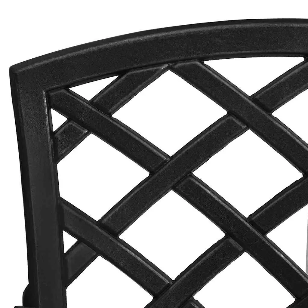 5 Piece Black Cast Aluminium Outdoor Dining Set