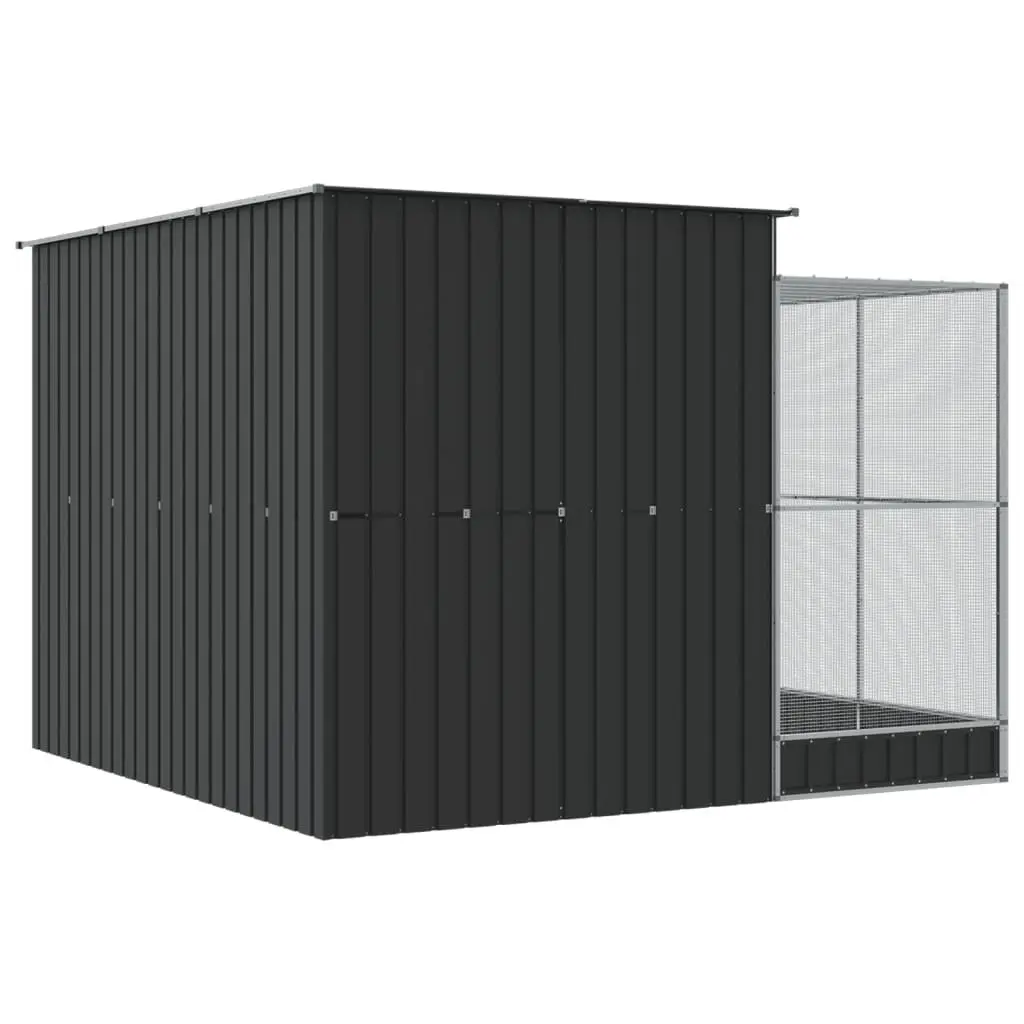 Bird Aviary with Extension Silver 290x303x216cm Steel Mesh Cage Large Outdoor