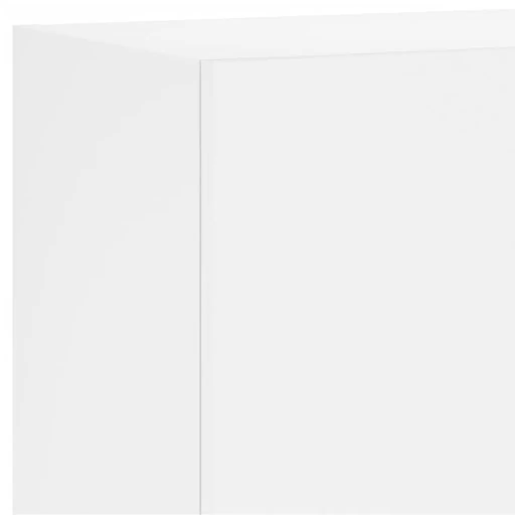 6-Piece White Engineered Wood Floating TV Wall Unit