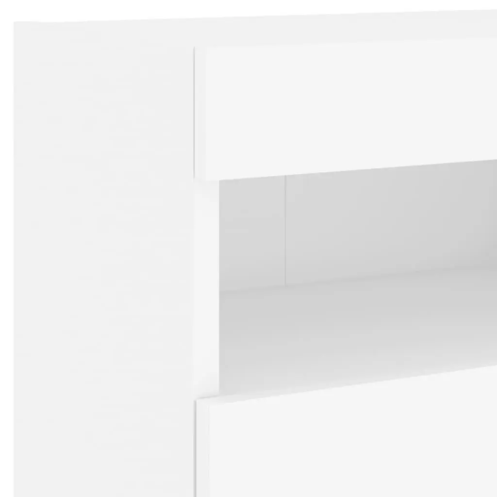 TV Wall Cabinet Set Engineered Wood 7 Piece White