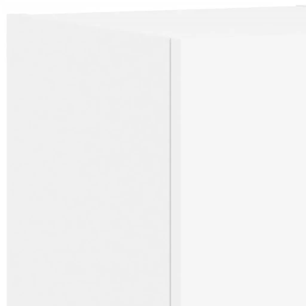 4 Floating Storage Units with RGB LED Lights in White