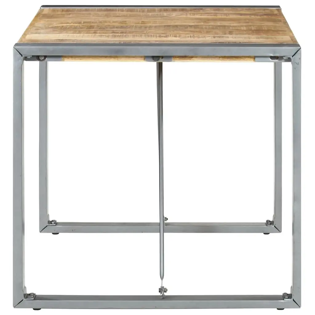 Industrial Dining Table with Rough Mango Wood Finish