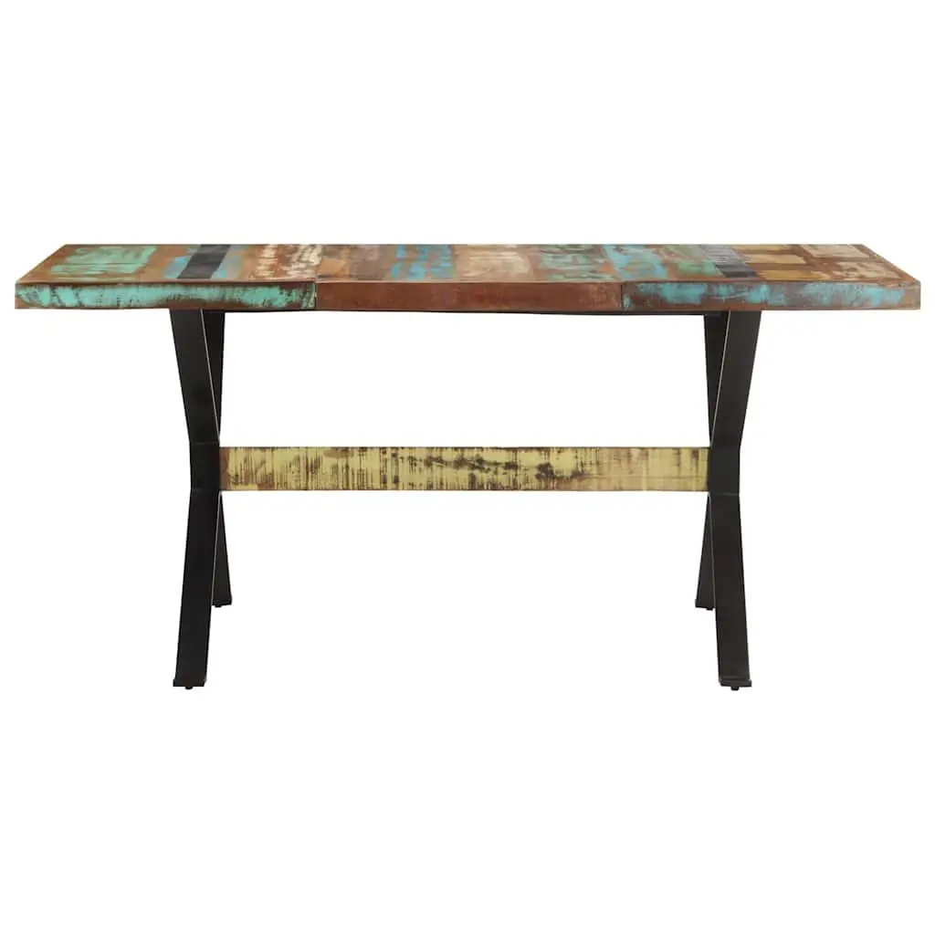 Solid Reclaimed Wood Industrial Dining Table 160x80x76 cm