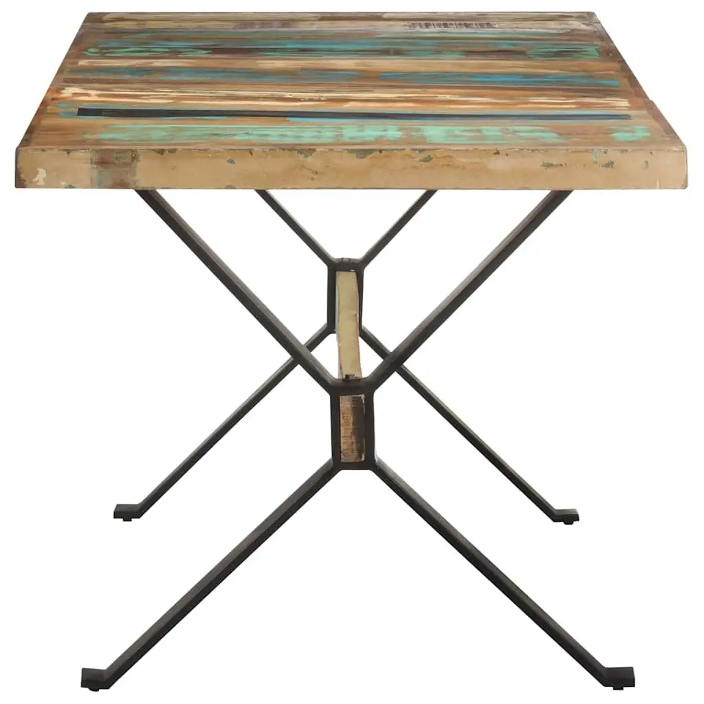 Solid Reclaimed Wood Industrial Dining Table 160x80x76 cm
